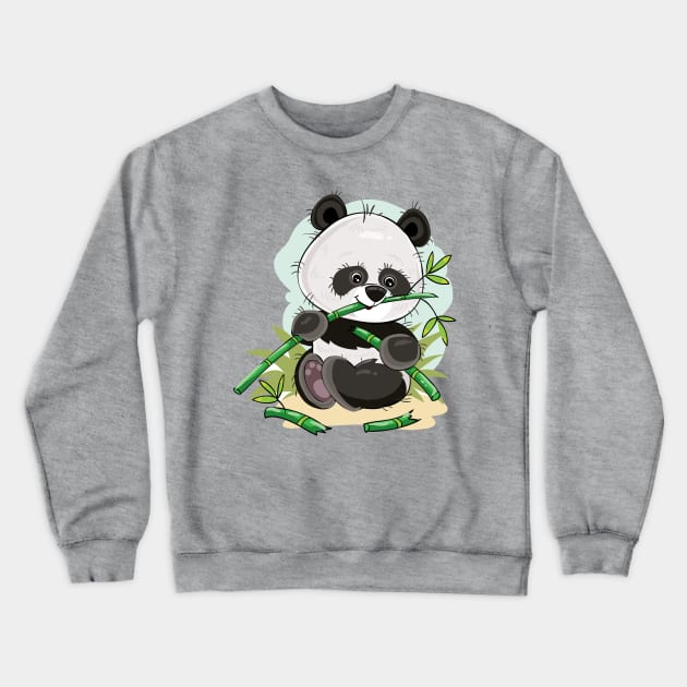 cute panda kid Crewneck Sweatshirt by This is store